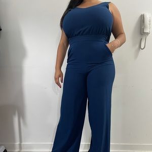 The perfect night blue jumpsuit